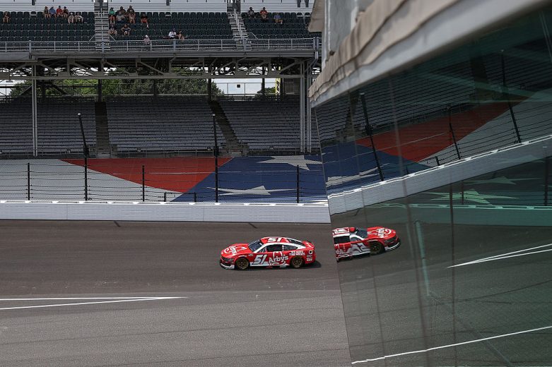 Cody Ware drives at Indianapolis.