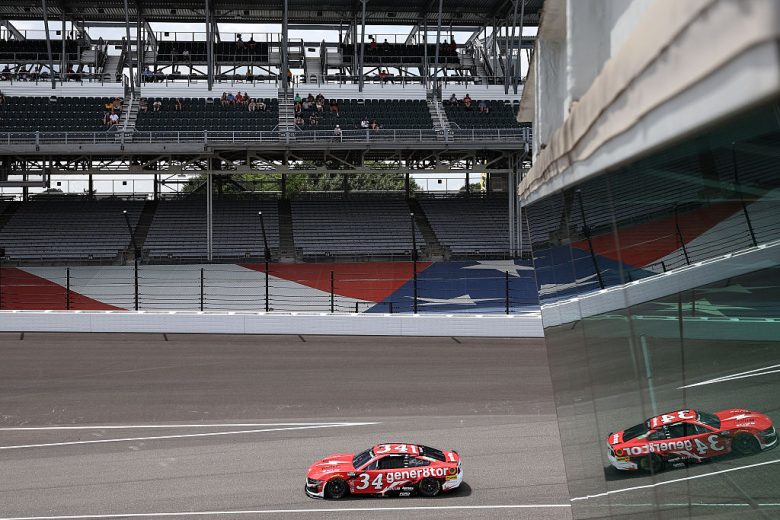 Todd Gilliland drives at Indianapolis.