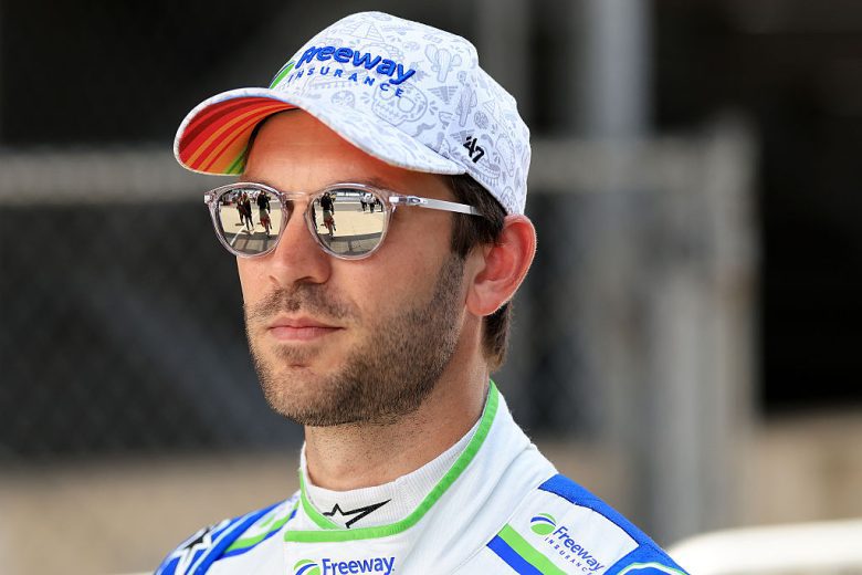 Daniel Suárez looks on at Indianapolis.