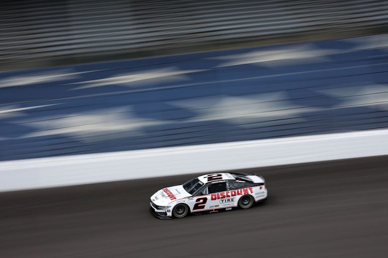 Austin Cindric drives at Indianapolis.