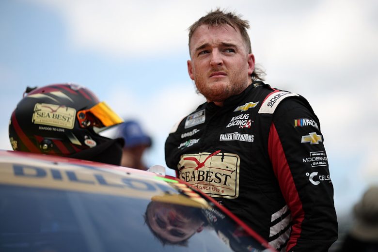 Ty Dillon looks on at Indianapolis.