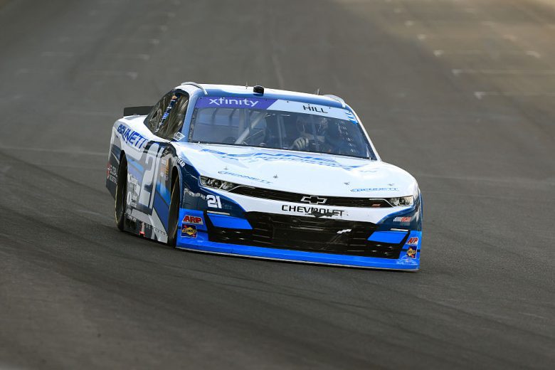 Austin Hill drives at Indianapolis.