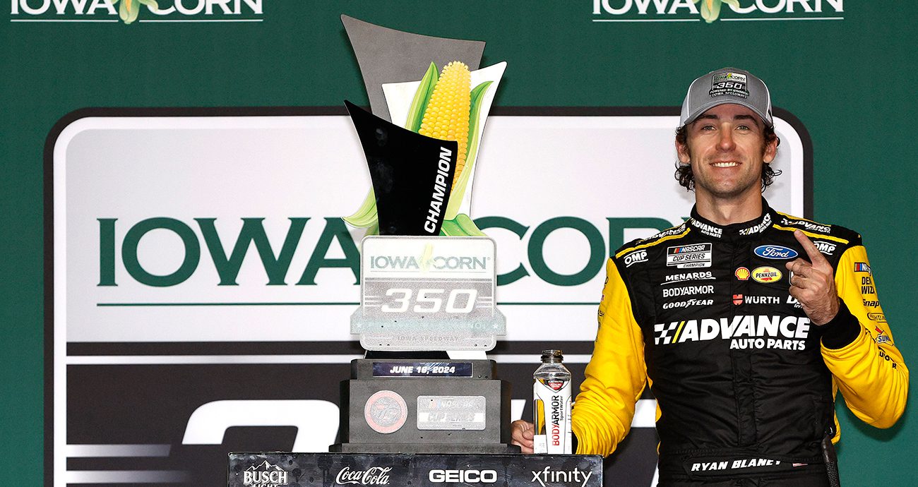 ryan blaney won the 2024 nascar cup series race at iowa