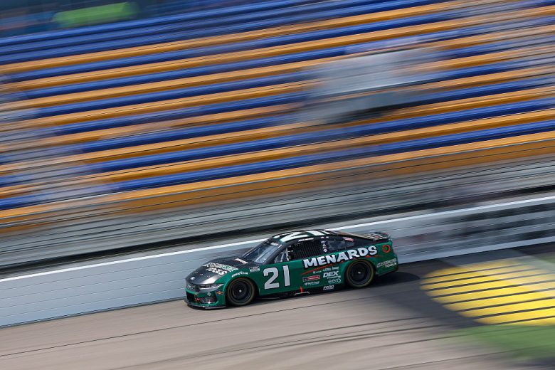 Josh Berry drives at Iowa.