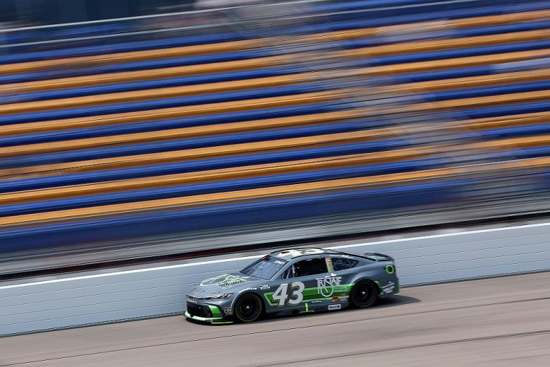 Erik Jones drives at Iowa.