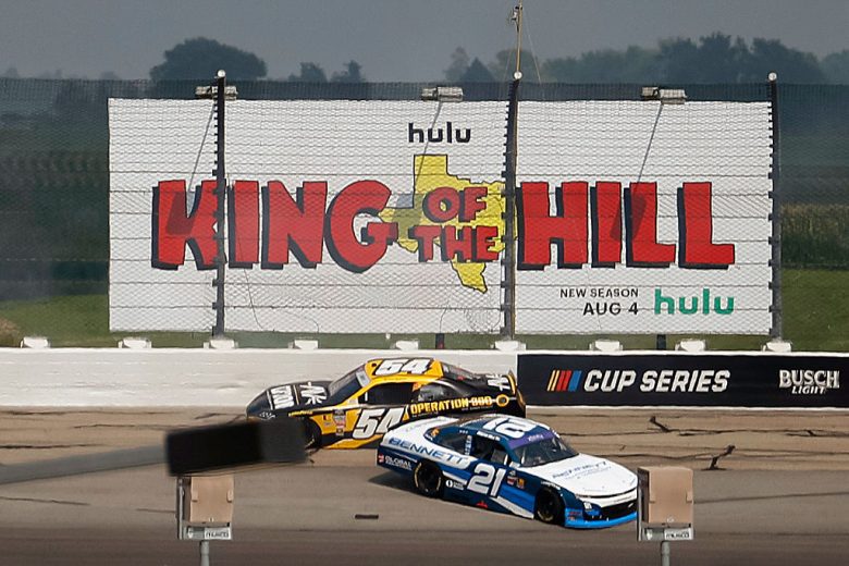 Austin Dillon spins at Iowa.