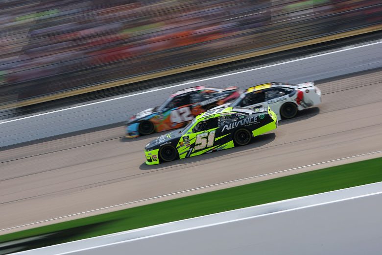 Jeremy Clements and others race at Iowa.