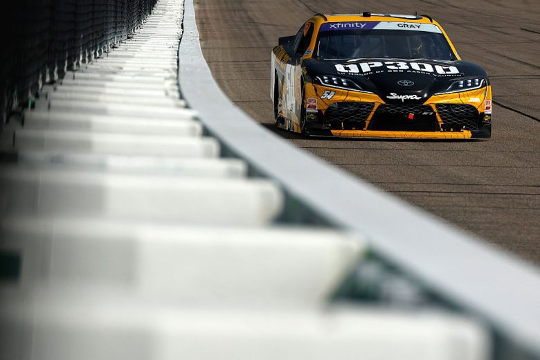 Taylor Gray drives at Iowa.