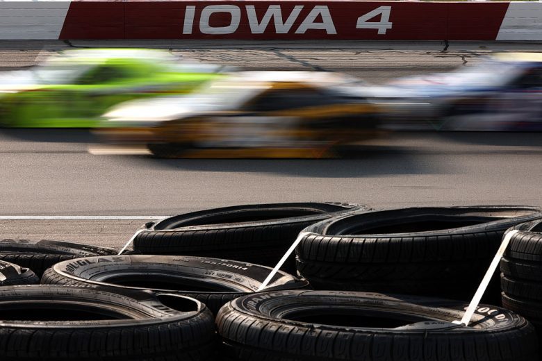 A general view of racing at Iowa.