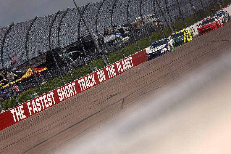 Ross Chastain and others race at Iowa.