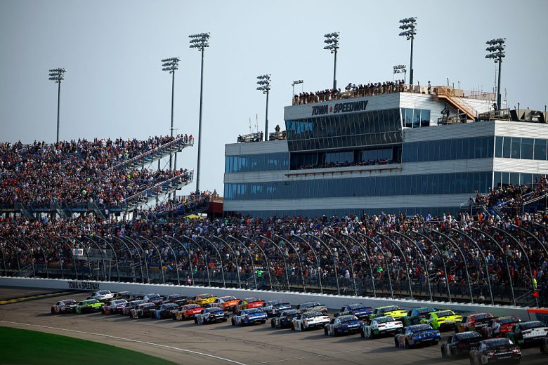 A general view of racing at Iowa.