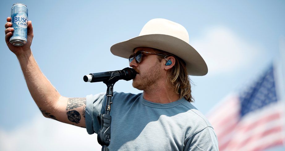 country artist corey kent performs before the nascar cup series race at iowa