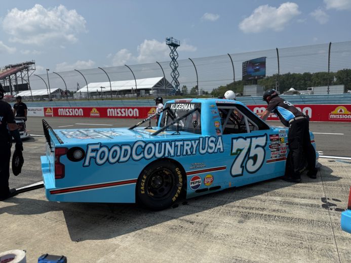 A general view of the No. 75 truck at Watkins Glen International.