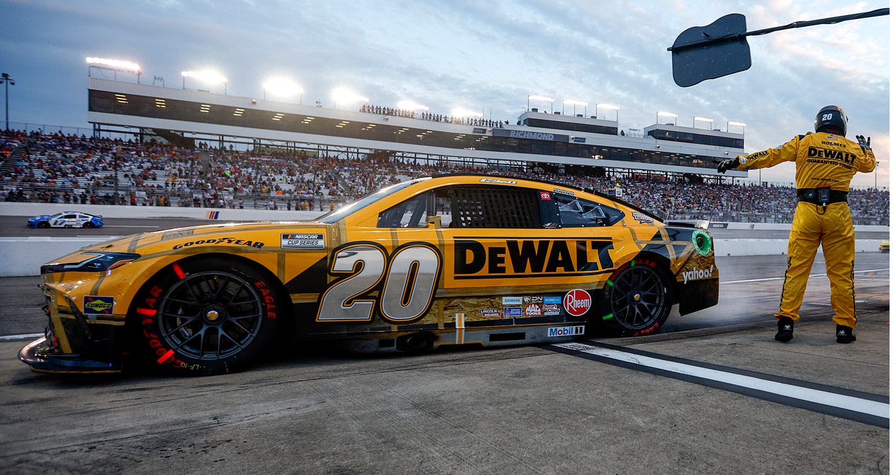 Christopher Bell makes a pit stop at Richmond.