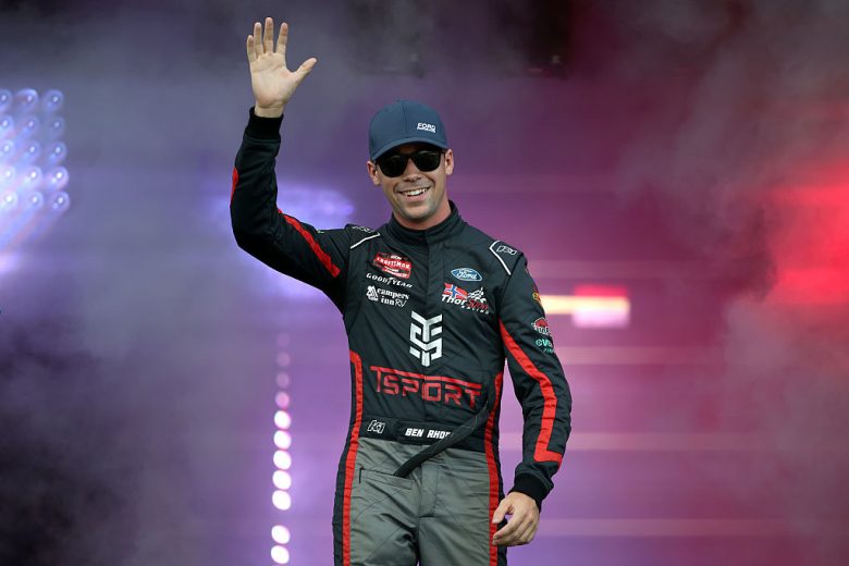 Ben Rhodes waves to fans at Richmond.