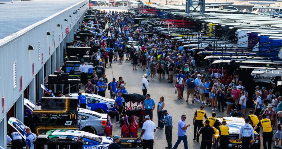 A packed garage area at Richmond.