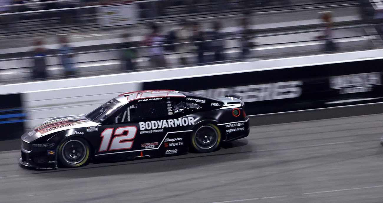 Ryan Blaney drives at Richmond.