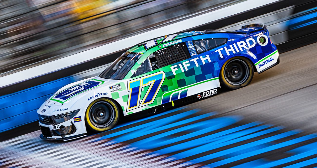 Chris Buescher drives at Richmond.