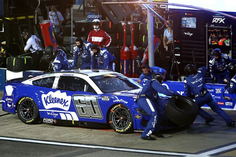 Ryan Preece pits at Richmond.