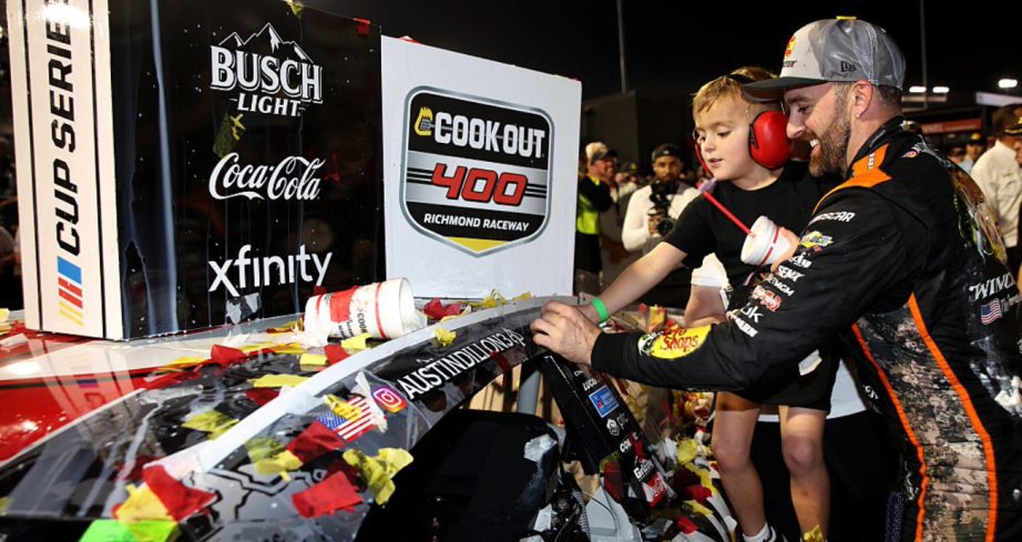 Austin Dillon and son Ace at Richmond.