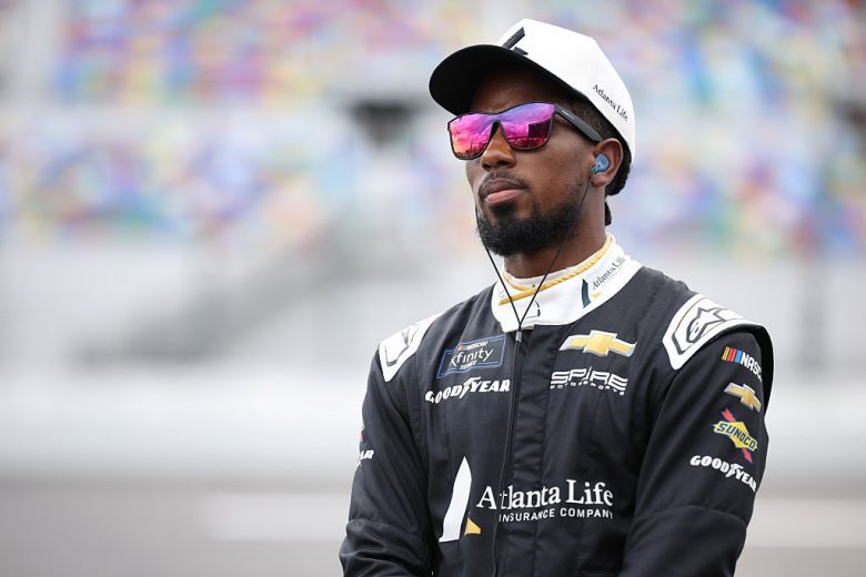 Rajah Caruth looks on at Daytona.