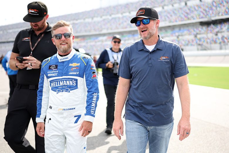 Justin Allgaier and Dale Earnhardt Jr. at Daytona.