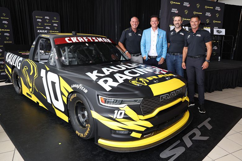 Kaulig Racing and Ram pose for a photo.
