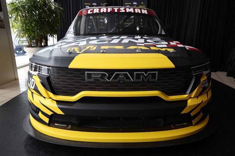 A general view of the Ram truck.