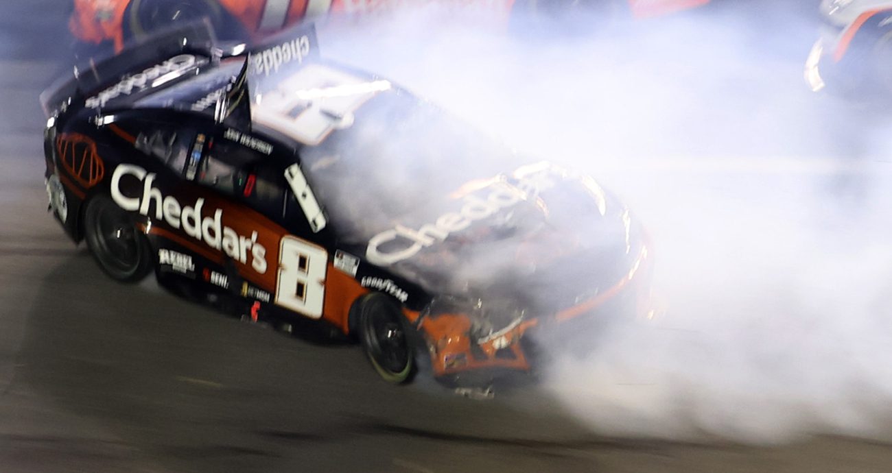 Kyle Busch wrecks at Daytona. 