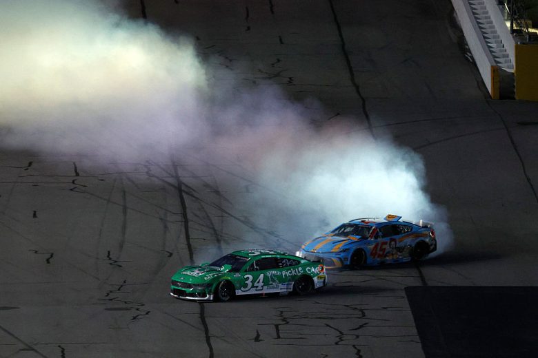Todd Gilliland and Tyler Reddick spin at Daytona.