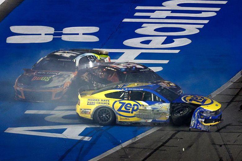 Multiple drivers wreck at Daytona.