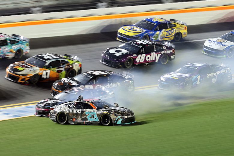 Multiple drivers wreck at Daytona.