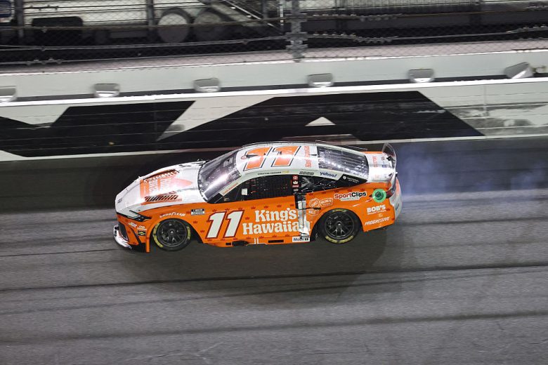 Denny Hamlin drives at Daytona.