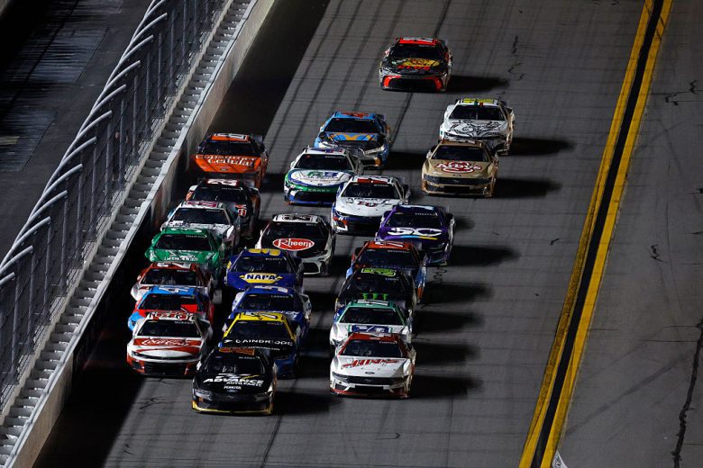 A general view of racing at Daytona.