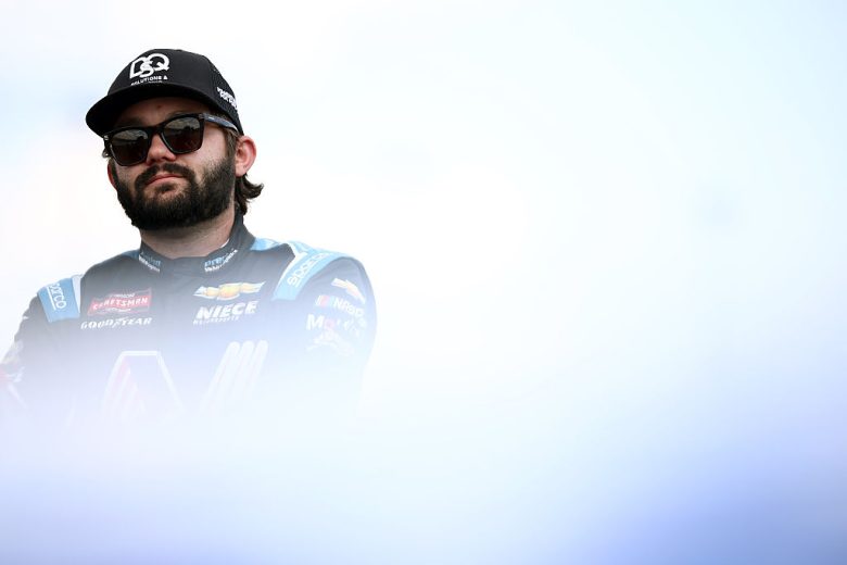 Bayley Currey looks on at Darlington.