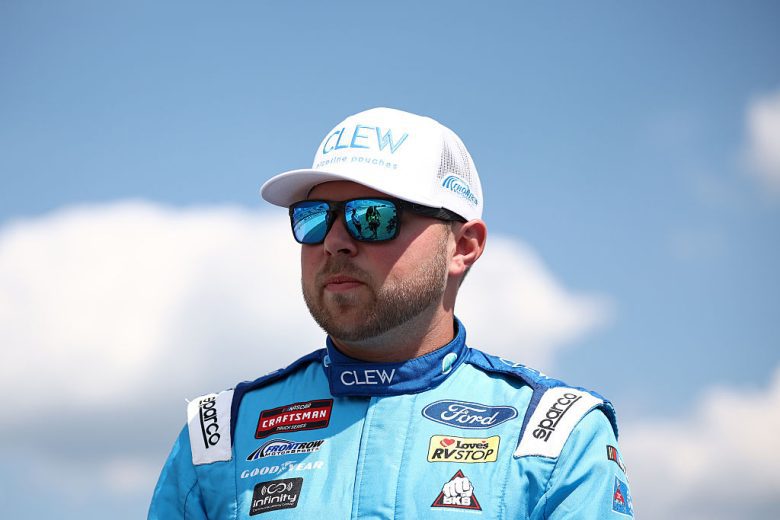 Layne Riggs looks on at Darlington.