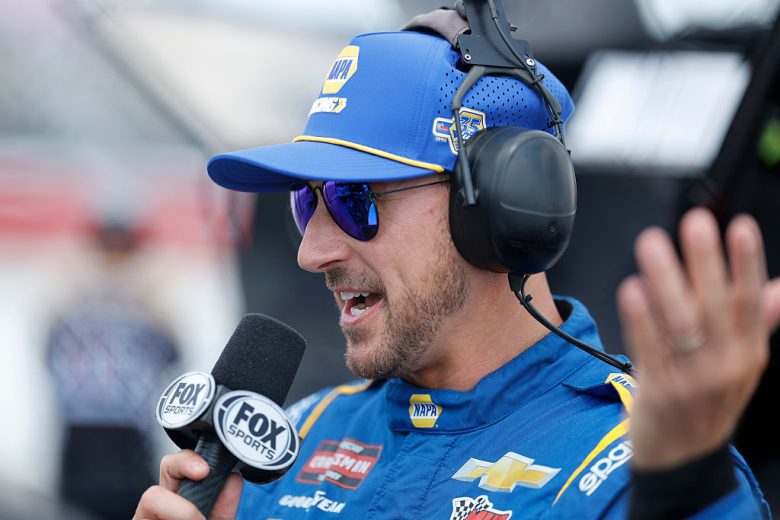 Daniel Hemric talks at Darlington.
