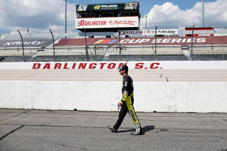 Grant Enfinger walks at Darlington.