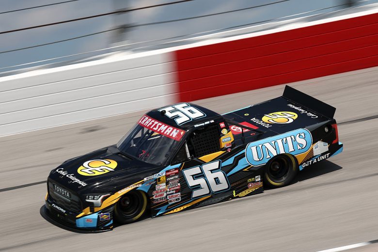 Timmy Hill drives at Darlington.
