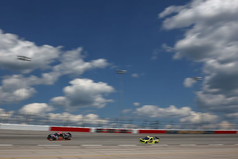 Connor Mosack drives at Darlington.