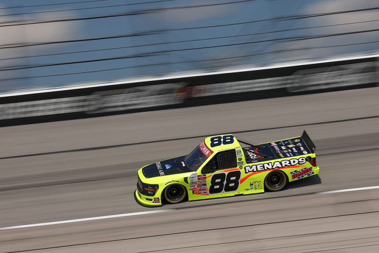 Matt Crafton drives at Darlington.