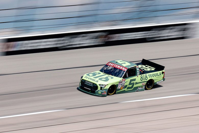 Toni Breidinger drives at Darlington.