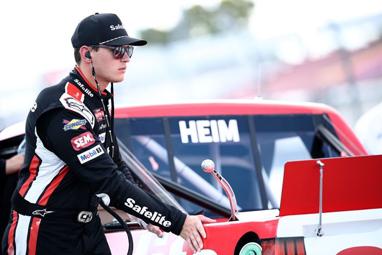 Corey Heim looks on at Darlington.