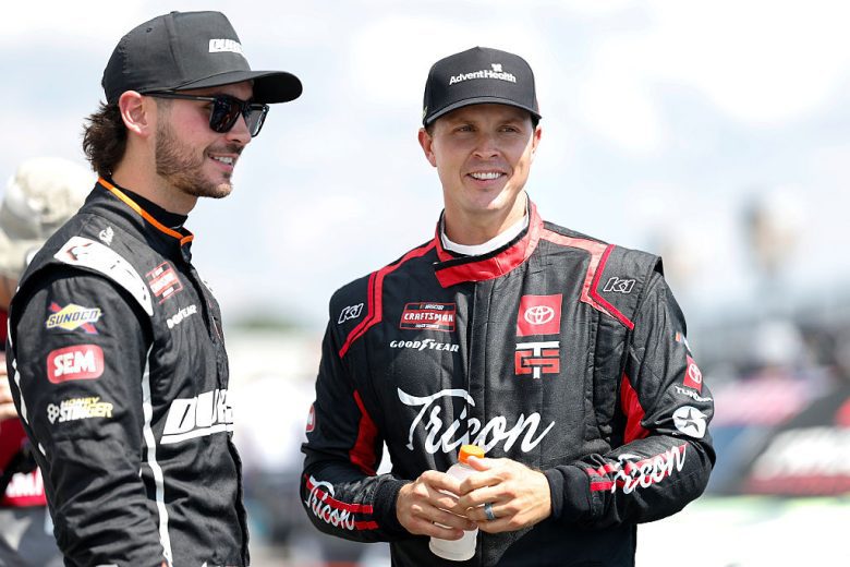 Tanner Gray and Trevor Bayne talk at Darlington.