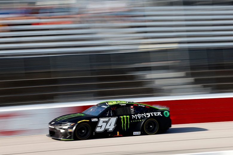 Ty Gibbs drives at Darlington.
