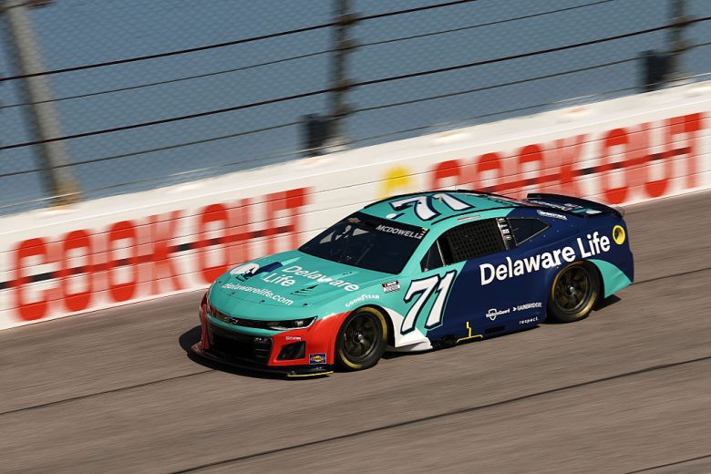 Michael McDowell drives at Darlington.