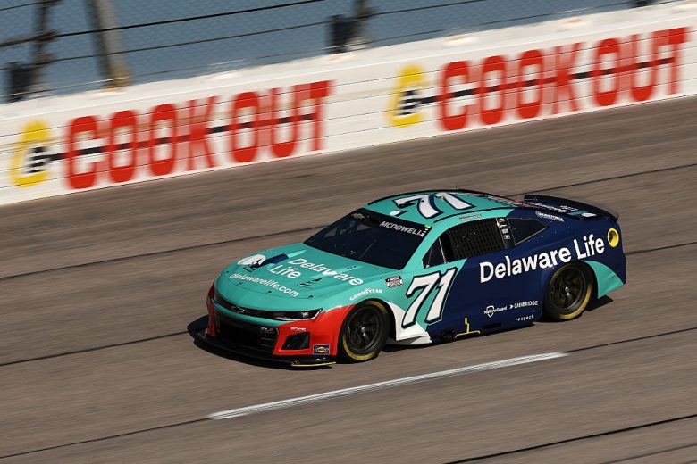 Michael McDowell drives at Darlington.