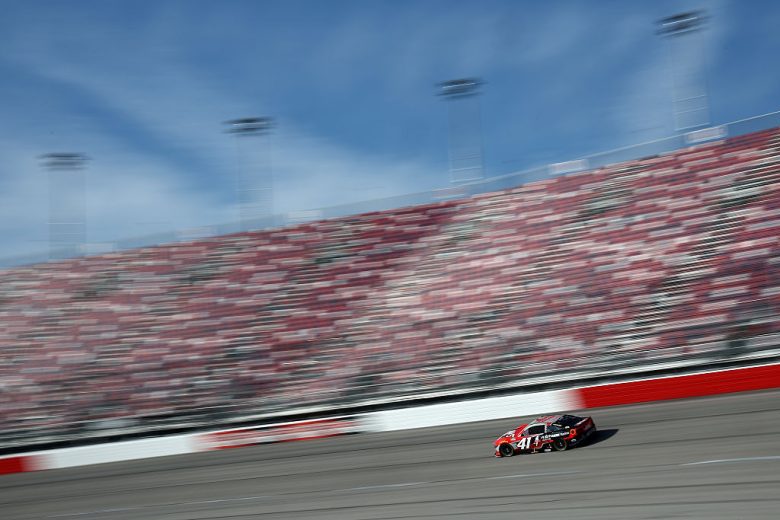 Cole Custer drives at Darlington.