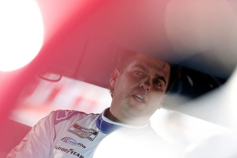 Noah Gragson looks on at Darlington.