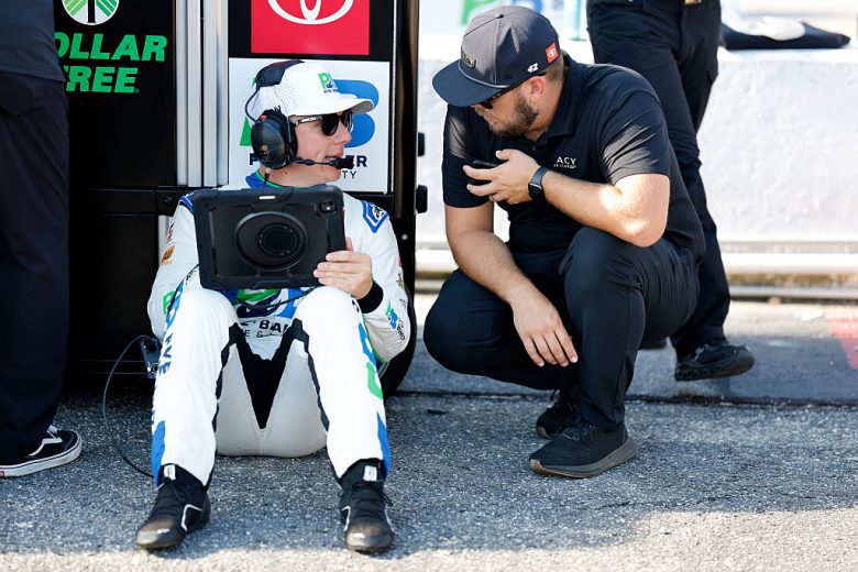 John Hunter Nemechek looks on at Darlington.